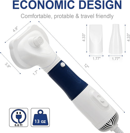 3-in-1 Dog Hair Dryer with Slicker Brush for Small and Medium-Sized Dogs and Cats Pet Hair Dryer Dog Blow Dryer Portable Overheat Protection Adjustable Temperature