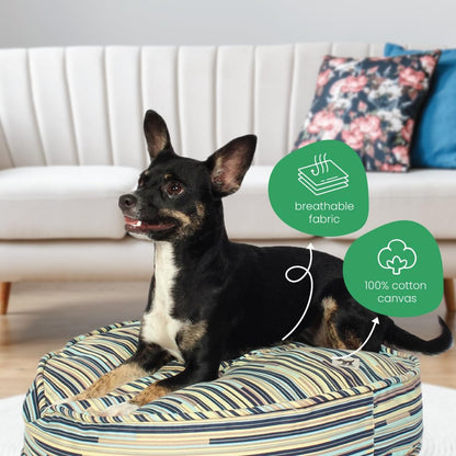 Molly Mutt Medium to Large Dog Bed Cover- Forever Young Print - Measures 27”X36”X5’’ - 100% Cotton - Durable - Breathable - Sustainable - Machine Washable Dog Bed Cover (Dd82b)
