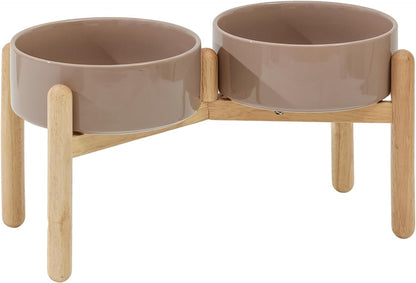 Havniva 8.3inch Ceramic Raised Dog Bowl with Stand, Elevated Dog Bowls for Large Breed Dog Food and Water Bowl Non-Slip Dog Dish Large Capacity Feeding Pet Water Bowl