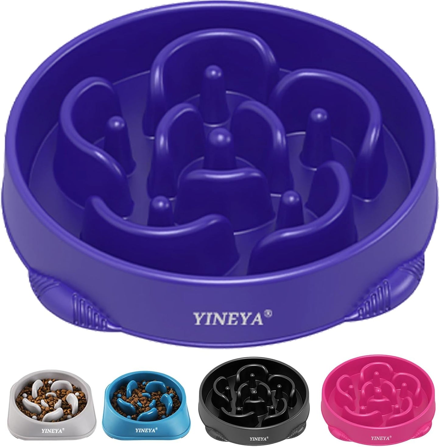 YINEYA Slow Feeder Dog Bowls, Pet Supplies that Slow Down Eating, Pet Food Bowls, Maze Dog Puzzle Feeder for Medium Breed