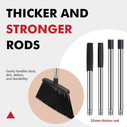 Heavy Duty Broom, 55 Inch Long Handle Outdoor Large Angle Brooms, Commercial Broom for Sweeping Indoor, for Home Garage Kitchen Office Courtyard Lobby Patio Lawn Concrete