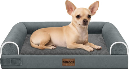 Large Dog Bed Orthopedic Washable: Beds Bolster XL Bed Large Big Dogs Memory Foam Couch Sofa Waterproof with Removable Cover