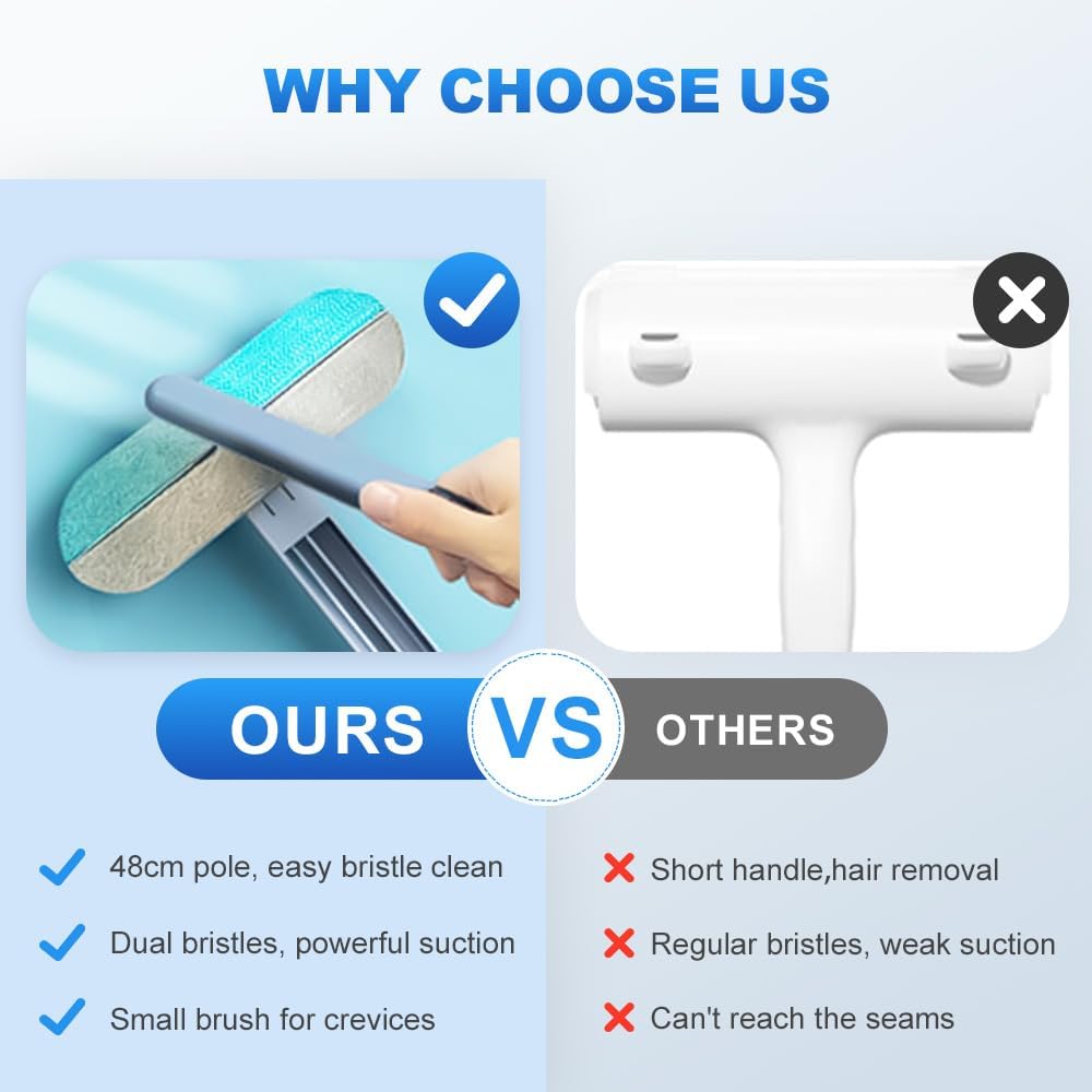 Moonboat Multifunctional Hair Removal Brush, Cleaner Pro Pet Hair, Cat Dog Hair Broom Lint Remover Scraper, Suitable for Carpet Rugs Bed Couch Curtains (A-1PC)