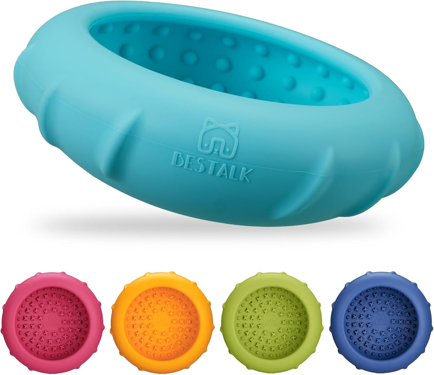 Dog Lick Bowl, Bestalk Wobbly Freeze Bowl Enrichment Feeder for Dogs, Anxiety Relief Lick Mat Puzzle Toy for Distraction, BPA Free Silicone, Dishwasher Safe(Rose,S)