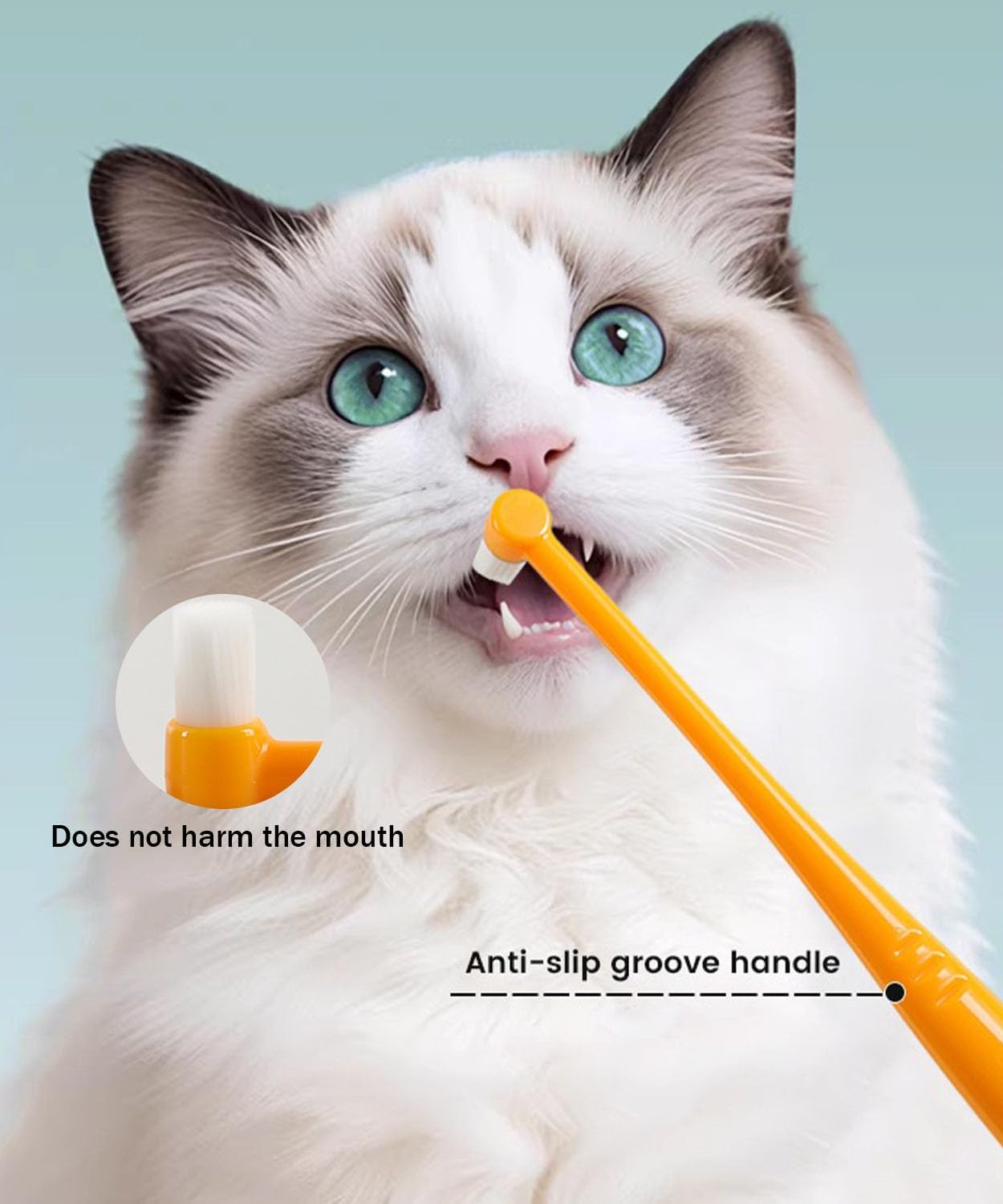 10 Pieces Pet Toothbrush Set for Medium Large Dogs, Extra Long Double-Ended Dog Toothbrush with 360° Brush, Soft Bristle Dental Care Kit with Finger Brushes, Pet Teeth Cleaning Supplies (Multicolor)