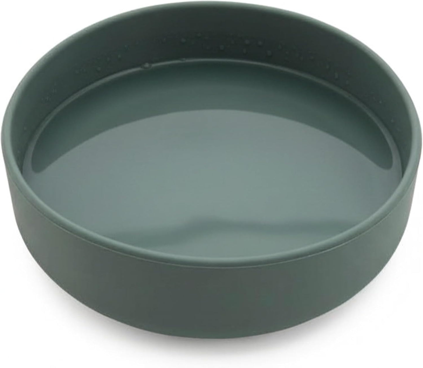 Should We Go? Dog Water Bowl - The Perfect Dish No-Spill, Less Mess Non-Tippable Water & Food Bowl, Pure Silicone with Suction Cup Fits 5 Cups 7.5" Across x 2.25" Tall, Ideal for All Pets, Medium-Sage
