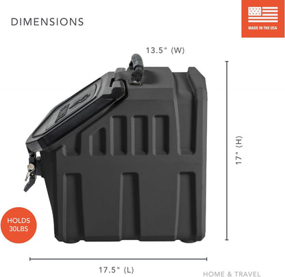 GUNNER 50 lbs Dog Food Storage Container - Waterproof & Airtight Pet Food Bin - Multi-Purpose Container for Dry Food, Corn, Chicken Feed, Treats, Bird Seed, & More - Gunmetal
