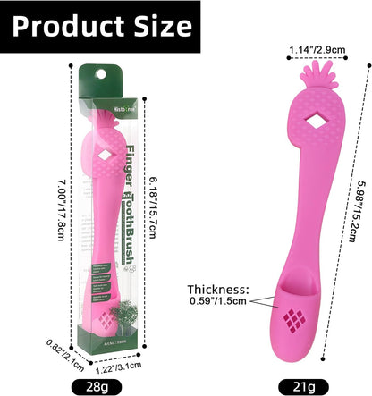 Yellow Pineapple-Shaped Dog Finger Toothbrush Soft TPR Anti-Slip Dog Finger Toothbrush Cover Cat Fingerbrush Tooth Cleaning Tool Pet Dental Care Toothbrush for Dogs and Cats 5.98in/15.2cm