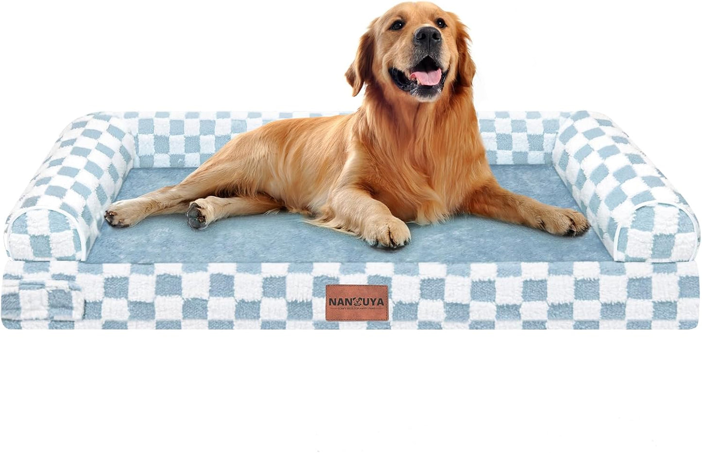 Large Dog Bed Orthopedic Washable: Beds Bolster XL Bed Large Big Dogs Memory Foam Couch Sofa Waterproof with Removable Cover