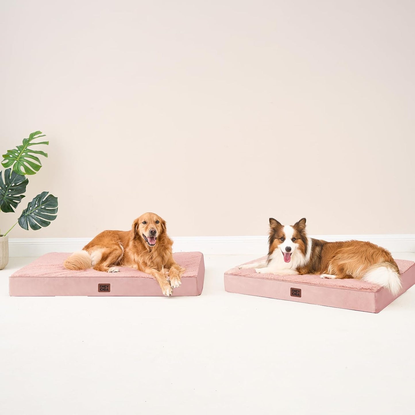 EHEYCIGA Orthopedic XL Dog Beds for Extra Large Dogs with Removable Washable Cover for Crate, Grey, 41x27