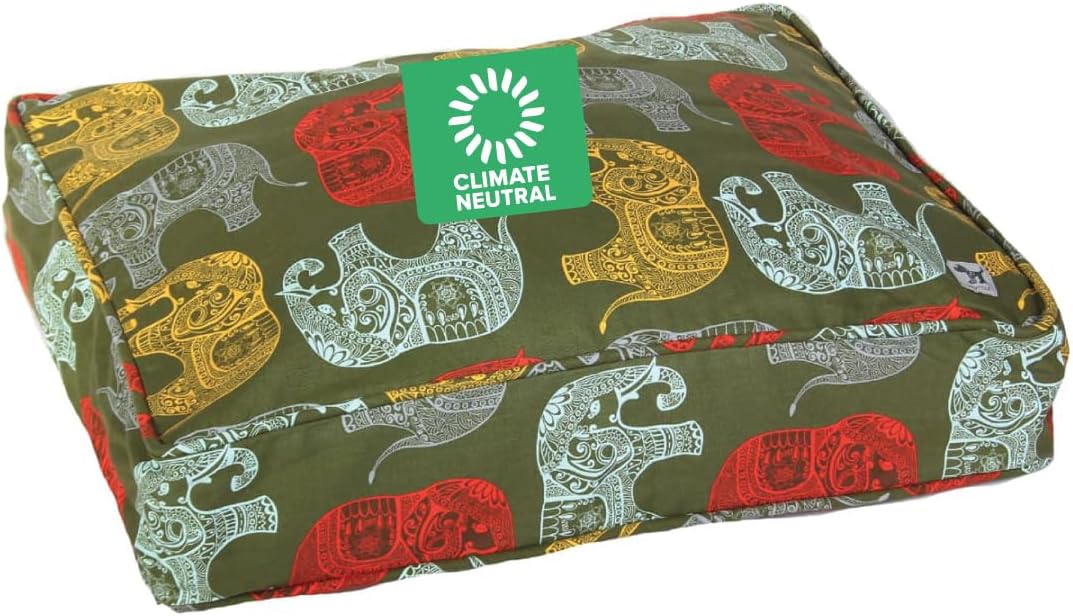 Molly Mutt Medium to Large Dog Bed Cover- Forever Young Print - Measures 27”X36”X5’’ - 100% Cotton - Durable - Breathable - Sustainable - Machine Washable Dog Bed Cover (Dd82b)