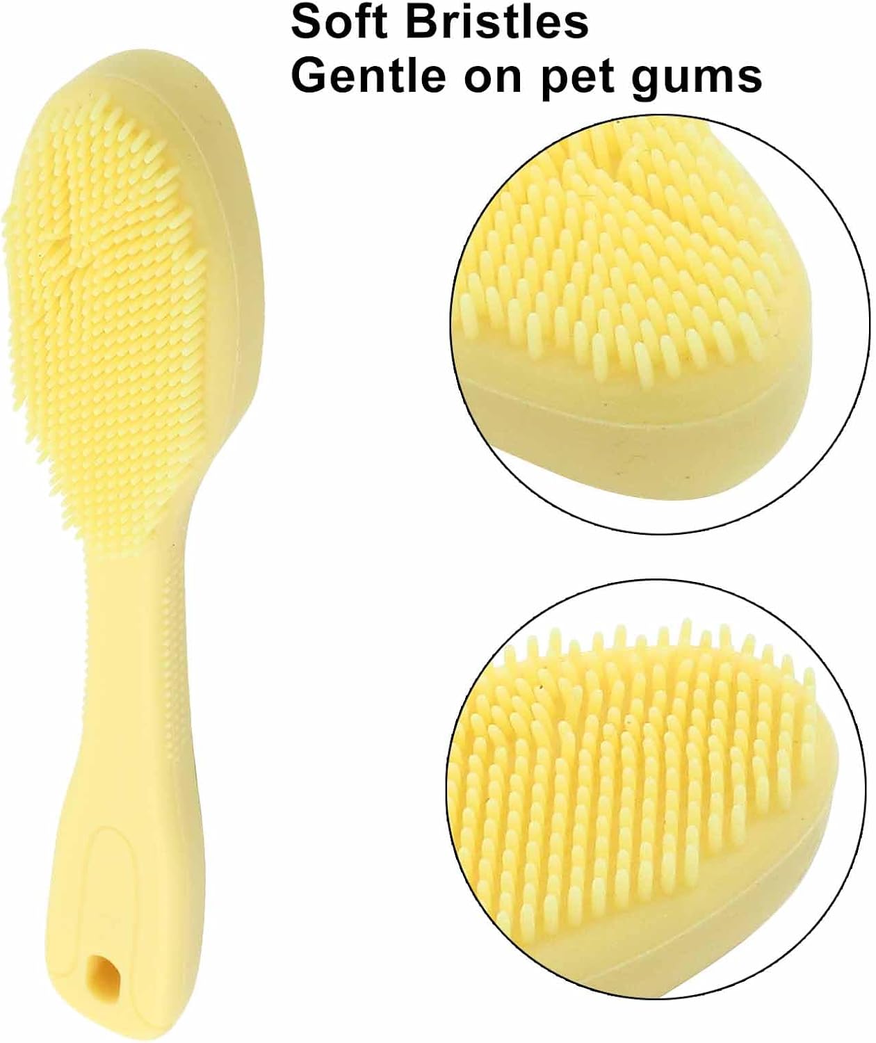 3 Pack Dog Finger Toothbrush, Food Grade Silicone Finger Toothbrush Soft Bristles for Gentle Cleaning(Green, Yellow, Blue)