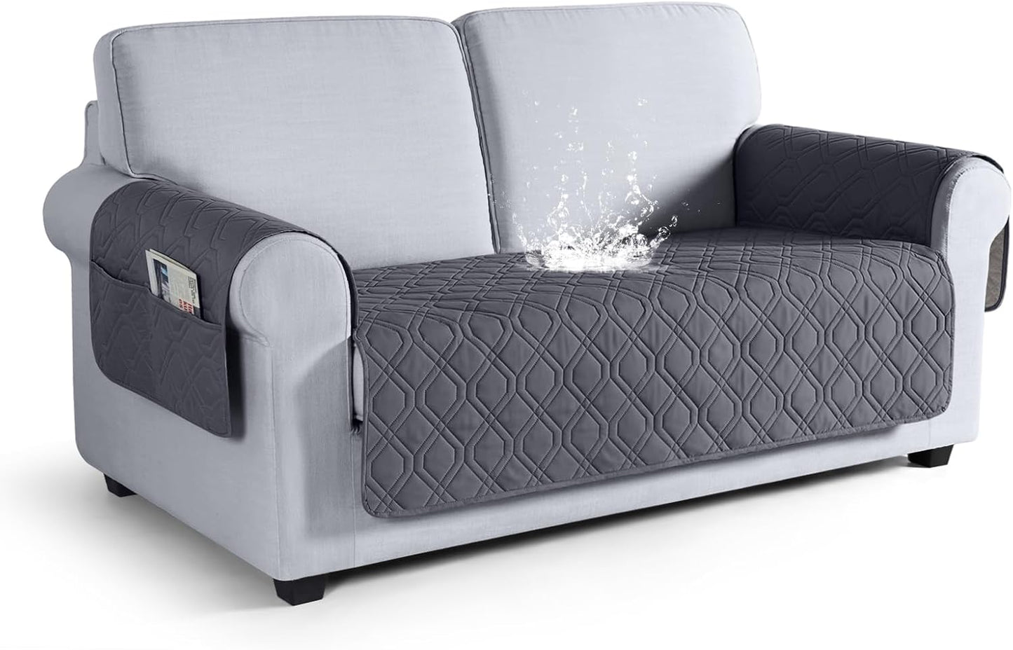 VANSOFY Couch Cover, Waterproof Sofa Covers Washable Slipcover Furniture Protector Couch Seat Covers Non-Slip Couch Cover for Dogs, Pets(Sofa, Dark Gray)