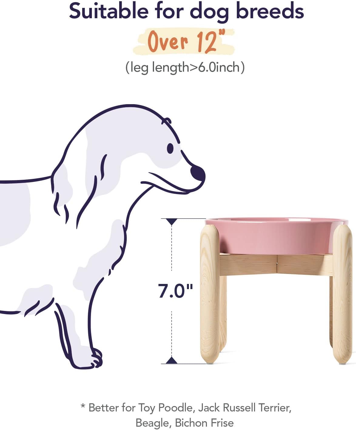 LE TAUCI Dog Bowls Slow Feeder Ceramic, 1.5 Cup Slow Feeding Bowl for Small and Medium Breed, Puzzle Dog Food Bowl for Fast Eater, Maze Purple