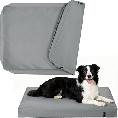 PAWFINITY Waterproof Dog Bed Cover Replacement Washable, Easy to Clean, Pet Hair Resistant, Heavy Duty Oxford, Zipper Closure, Indoor/Outdoor Use, Fits 36 Inch Dog Crate - Large, 34x22x3.5, Black