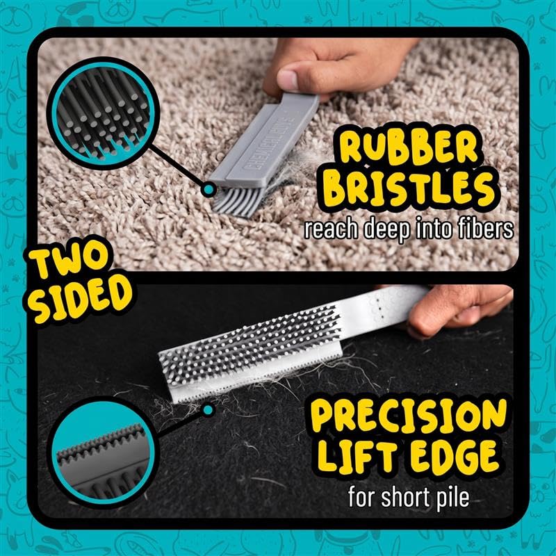 Chemical Guys Professional Rubber Pet Hair Removal Brush – Multi Surface Detailing & Pet Hair Removal Tool for Cars, Trucks, SUVs, RVs & Home – Removes Lint and Debris from Upholstery and Carpet