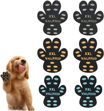 VALFRID Dog Paw Anti-Slip Grips to Keeps Dogs from Slipping On Hardwood Floors,Best for Summer Hot Pavement,Self Adhesive Resistant Dog Shoes Booties Socks Replacement XXL 24 Pieces