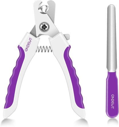 6" Dog Nail Clippers for Small, Medium and Large Breed Professional Pet Nail Trimmers -Suitable for Cats, Rabbits and Guinea Pigs with Safety Guard to Avoid Over Cutting (Pink)