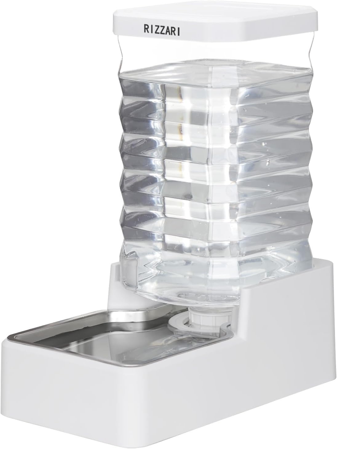 RIZZARI 10L Stainless Steel Dog Water Dispenser – Large Capacity Gravity Auto-Refill Waterer with Anti-Tip Design for Large Dogs, Ideal for Living Rooms, Offices & Indoor Pet Spaces
