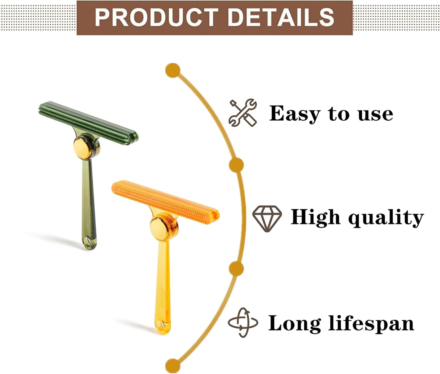 2 Pcs Dog Cat Hair Remover Tool Professional Carpet Fur Removal Tool Brush for Carpet, Car Mat, Clothes, Couch, Pet Bed, Cat Tree, Furniture(Yellow, Green)