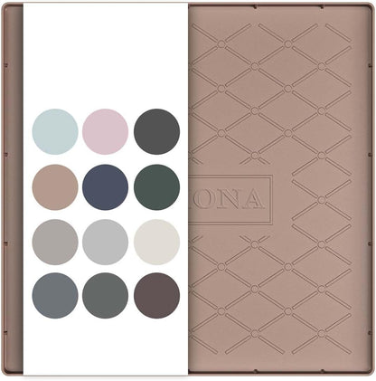 URMONA Under Sink Mat for Kitchen Waterproof, 34" x 22" Silicone Under Sink Mat for Shelf Liner Organizer, Cabinet Sink Protector Under Sink Liner for Bottom Kitchen, Bathroom(Light Grey)