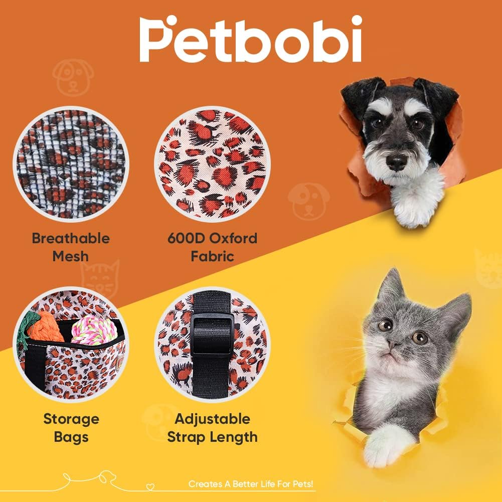 Petbobi Small Dog Car Seat, Dog Car Booster Seat for Small Medium Dogs 5-15 lbs, Foldable Front Seat Safety with Sturdy PVC Tube Frame, Breathable Mesh, Grey