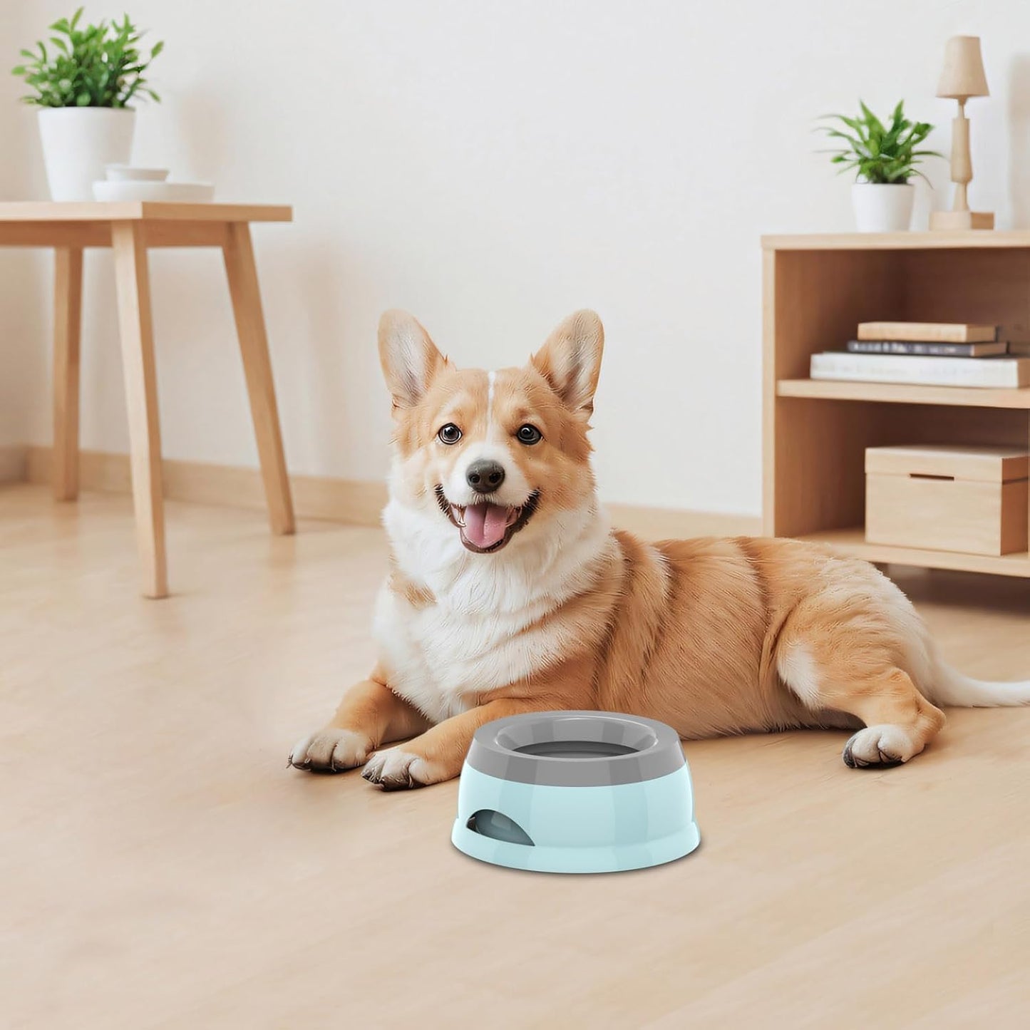 25oz Slow Drink Dog Water Bowl, No Spill Water Bowl for Dogs Cats, Non-Splash No Mess Puppy Kitten Water Feeder, Carried Portable Base for Vehicle Car,Travel,Home (Small/Medium Pets) - Pink