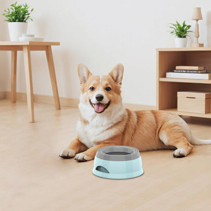 25oz Slow Drink Dog Water Bowl, No Spill Water Bowl for Dogs Cats, Non-Splash No Mess Puppy Kitten Water Feeder, Carried Portable Base for Vehicle Car,Travel,Home (Small/Medium Pets) - Pink