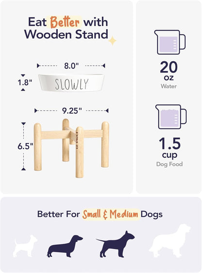 Slow Feeder Dog Bowl - 1.5 Cups Ceramic Puzzle Feeder for Small & Medium Breeds, Maze Design Bowl for Puppy & Fast Eaters, White Pet Dish to Control Eating Speed