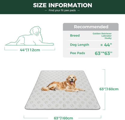 FXW Washable Pee Pads for Dogs, Puppy Pads with Super Absorbent, Specifically Designed for FXW Rollick/Homeplus 24inch 6 Panels Dog Playpen, 39" x 63" Rectangle, Khaki, 1 Pack