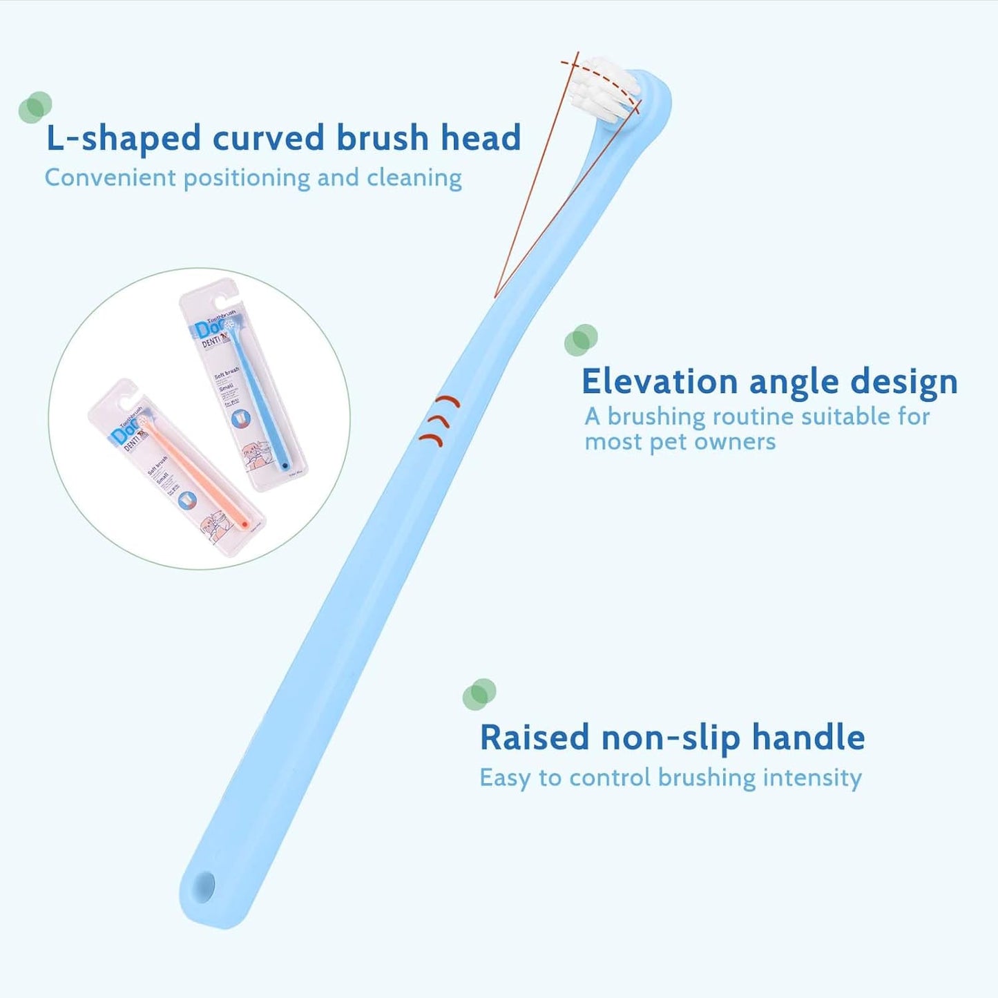 salbsever 4Pcs Dog Toothbrush Pet Toothbrush Soft Mini Cat Tooth Brush Puppy Tooth Brush, Travel Portable Mini Head Deep Clean Kit for Small Dog & Cat, Puppy, Kitten