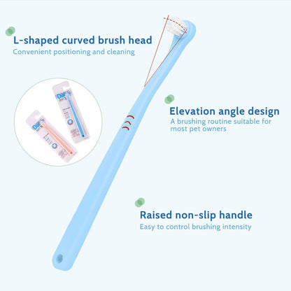 salbsever 4Pcs Dog Toothbrush Pet Toothbrush Soft Mini Cat Tooth Brush Puppy Tooth Brush, Travel Portable Mini Head Deep Clean Kit for Small Dog & Cat, Puppy, Kitten