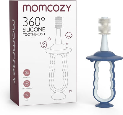 Momcozy Silicone Finger Toothbrush for Baby, Baby Finger Toothbrush for Training Teething, Infant Oral Cleaner, 2 Pcs Silicone Toothbrush