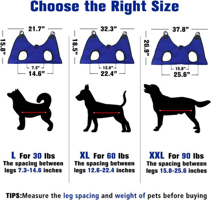 Pet Dog Grooming Hammock for Nail Trimming,Dog Restraint Hanging Harness for Nail Clipping,Dog Grooming Sling for Large Dogs with Nail Clippers/Nail File/Pet Comb,Claw Care(XXL for 90lb)