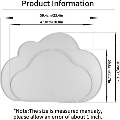 Ptlom Silicone Pet Placemat for Dogs and Cats, Non-Slip Waterproof Dog Feeding Bowl Mats for Food and Water, Small Medium Large Pet Puppy Tray Mat Prevent Residues from Spilling onto The Floor, Beige