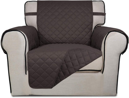 PureFit Reversible Quilted Sofa Cover, Water Resistant Slipcover Furniture Protector, Washable Couch Cover with Non Slip and Elastic Straps for Kids, Dogs, Pets (Sofa, Gray/Light Gray) - Colors B