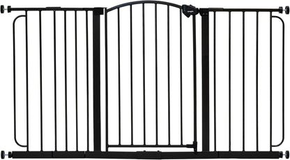 Regalo Safety 30.5-58" Extra Wide Arch Baby Gate with Door, Pressure Mount Walk Through Gate for Doorways & Bottom of Stairs, Babies, Toddlers & Pets, Tested & Safe, American Designed, American Owned