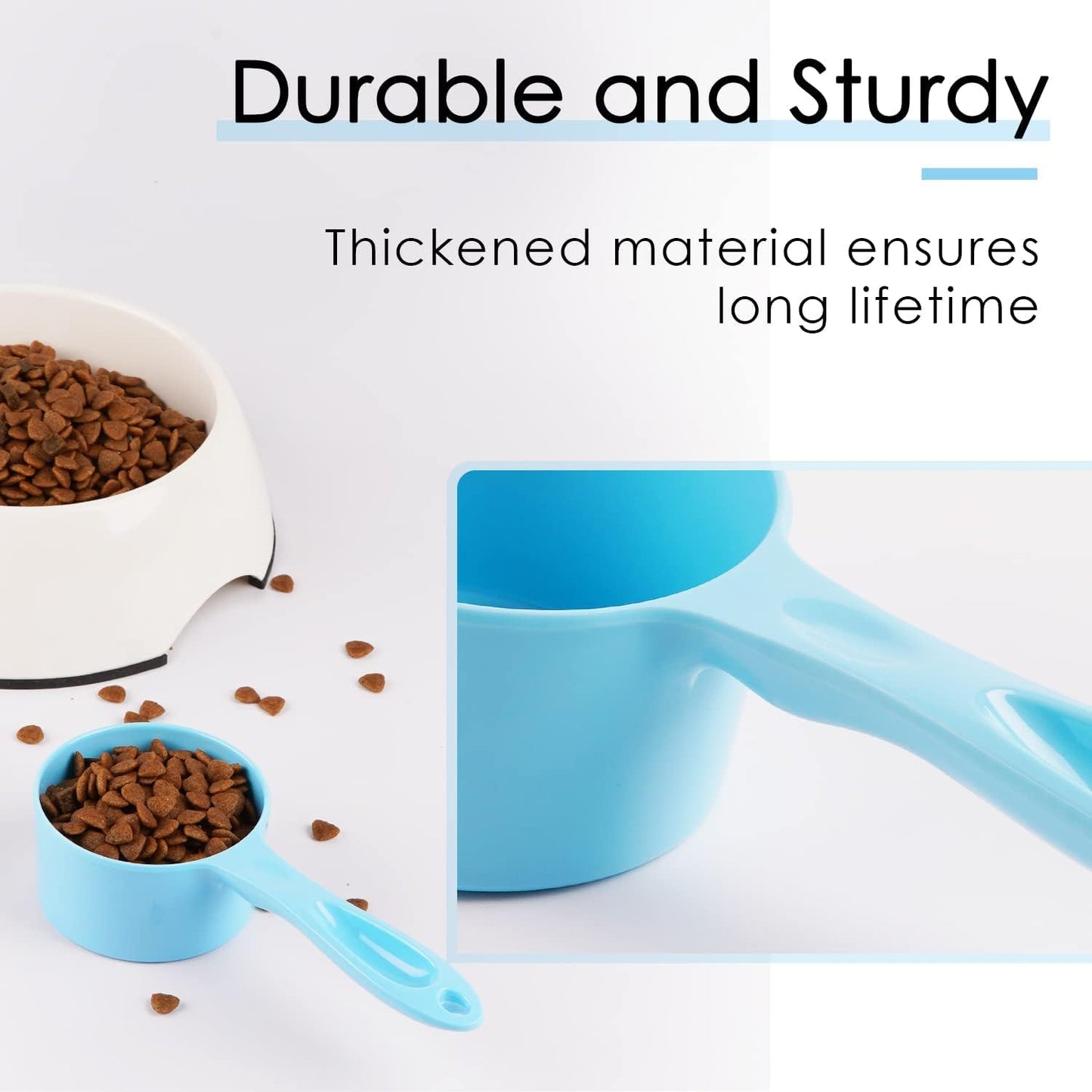 SUPERDESIGN 1 Cup Dog Food Scoop for Container Melamine Measuring Scoop for Dogs Cats Birds and Rabbits Pet Food Feeding Scoop Dishwasher Safe - Yellow