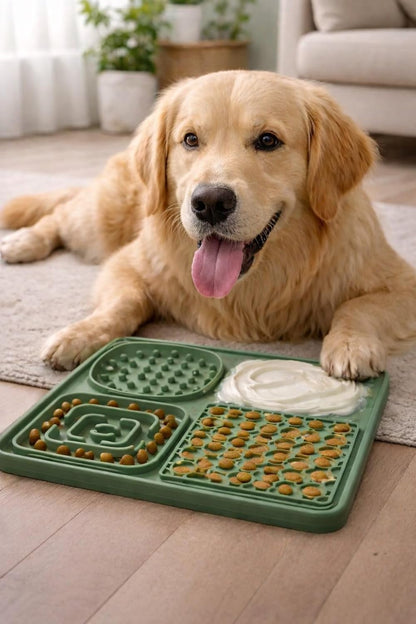 Hearth & Paw Silicone Lick Mat for Dogs Slow Feeder & Enrichment Mat, Food-Grade 100% BPA-Free Silicone, Mental Stimulation, Better Digestion, Anxiety Relief, Multiple Colors Available (Gray)
