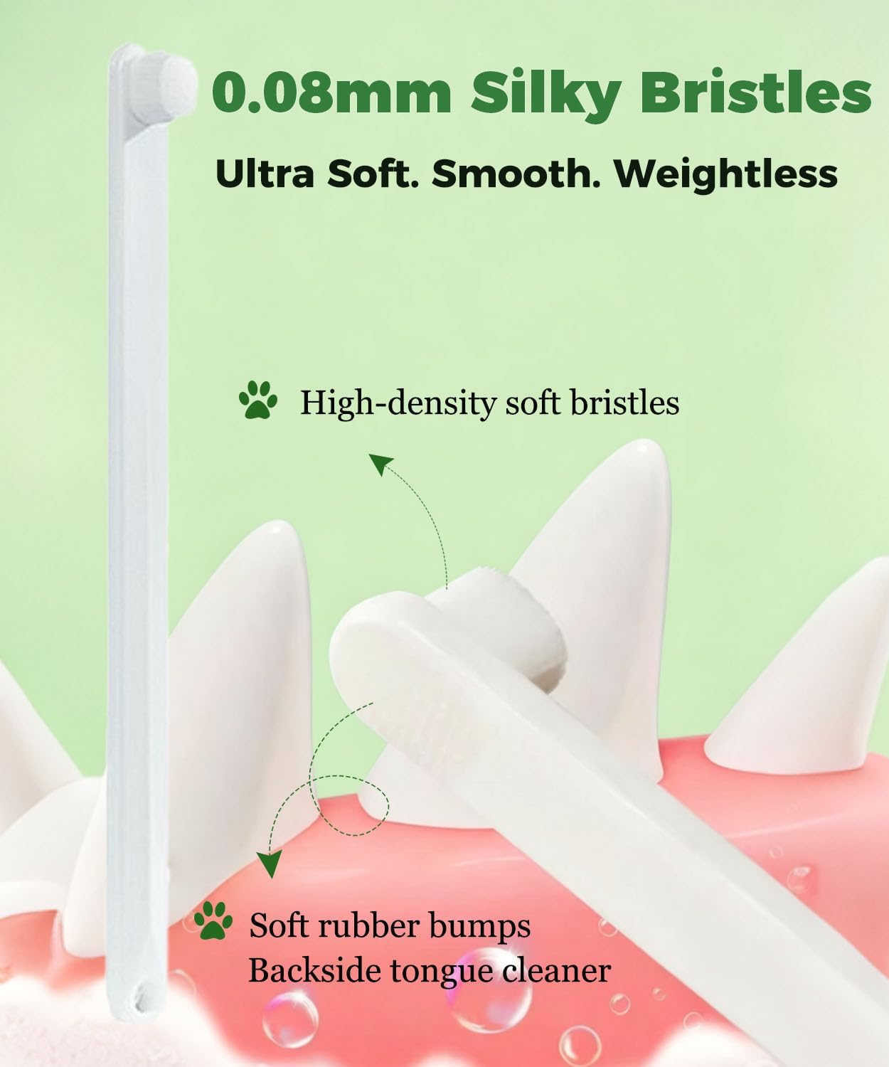 10 Pieces Pet Toothbrush Set for Medium Large Dogs, Extra Long Double-Ended Dog Toothbrush with 360° Brush, Soft Bristle Dental Care Kit with Finger Brushes, Pet Teeth Cleaning Supplies (Multicolor)