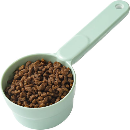 Joyinjojo Dog Food Scoop 1 Cup 1/2 Cup - Melamine Dog Food Measuring Cup, Pet Food Scoop for Dog Cat...Comfortable Long Handle for Easy to Scoop Food