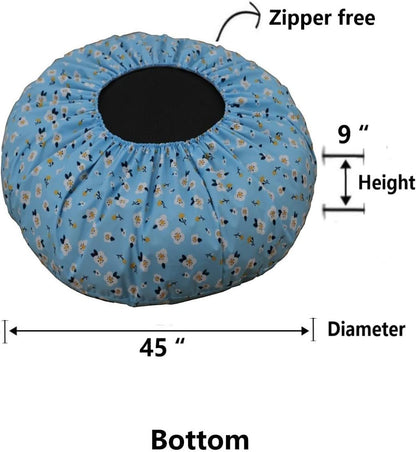 Waterproof Dog Bed Cover Replacement Round 42 Inch Grey