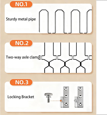 Metal Telescopic gate, 35.4 inches Wide and 31 inches high, is a Safe pet gate Suitable for Front Doors, RVs, doorways, etc., and is Easy to Install.