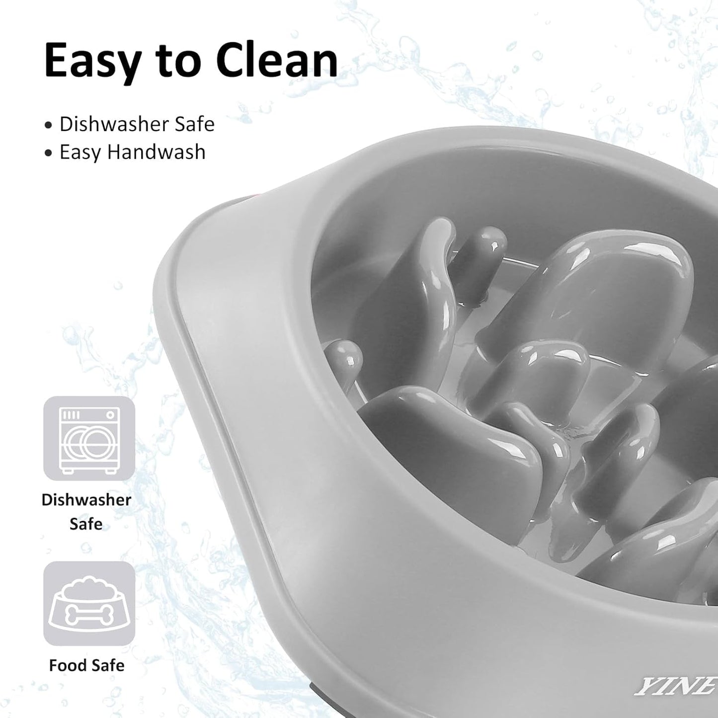 YINEYA Slow Feeder Dog Bowls, Pet Supplies that Slow Down Eating, Pet Food Bowls, Maze Dog Puzzle Feeder for Medium Breed