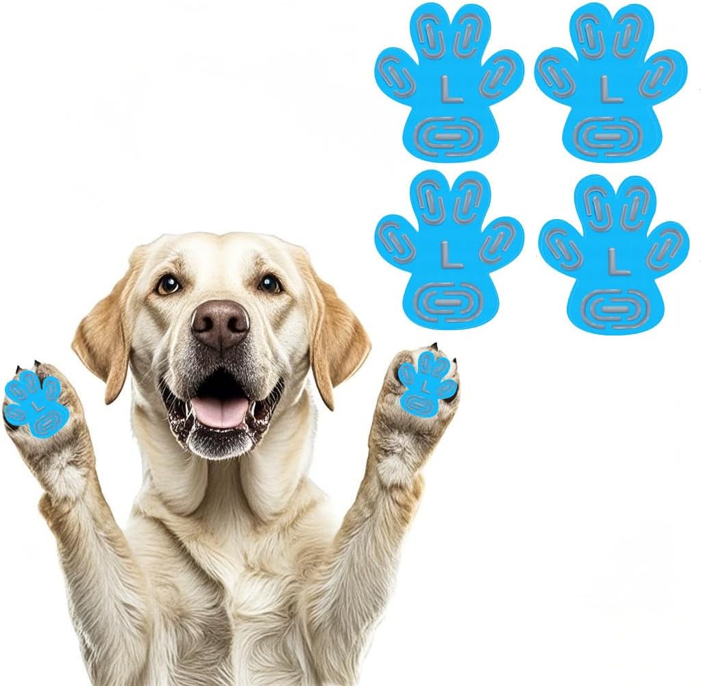 24pcs Paw Pads for Dogs Traction – Self Adhesive Paw Grips for Senior Dogs, Anti-Slip Disposable Paw Protector Pads for Hardwood Floors, Comfortable & Secure Fit (Black, XL)