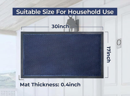 Muddy Mat® Meshy Mat™ Door Mat Heavy-Duty Quick-Dry Floor Mat, Sand & Dirt Trapper for Indoor & Outdoor, Ideal for Entrance, Mudrooms,Patios & Garages,Low-Profile,Non-Slip,Washable– Black 17"x30"x0.4"