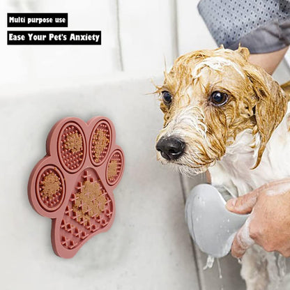 Lick Mat for Dogs and Cats - Slow Feeder Licking Pad with Suction Cups, Food-Grade Silicone for Bathing, Grooming, Nail Trimming & Anxiety Relief, Non-Toxic Pet Lick Mat (Pink)