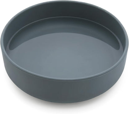 Should We Go? Dog Water Bowl - The Perfect Dish No-Spill, Less Mess Non-Tippable Water & Food Bowl, Pure Silicone with Suction Cup Fits 5 Cups 7.5" Across x 2.25" Tall, Ideal for All Pets, Medium-Sage