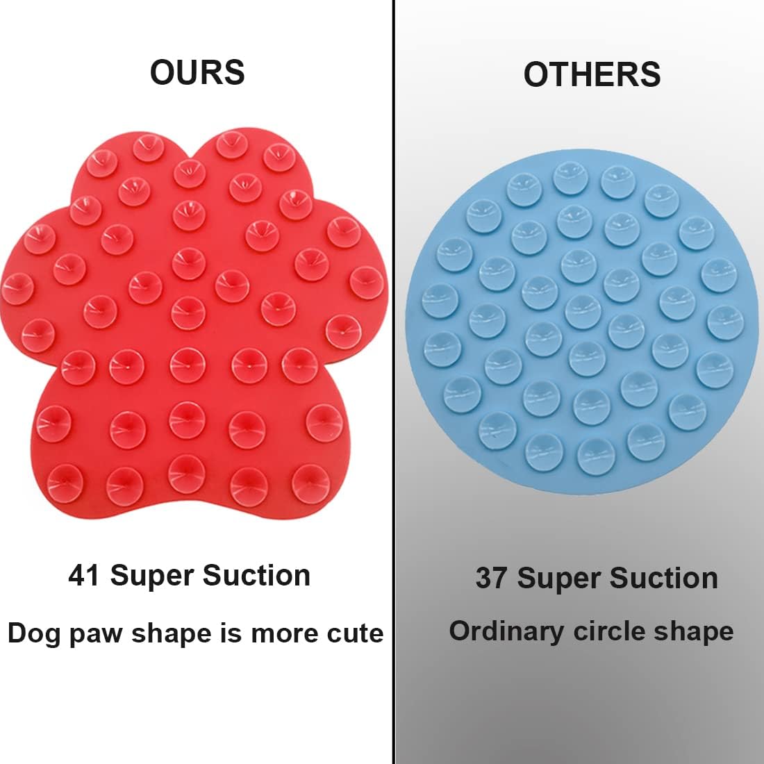 Dog Lick Pad, Dog Washing Distraction Device, Slow Eating Cute Pet Mat with Super Suction for Dogs Licking Peanut Butter, Pet Bathing, Grooming Training (red)
