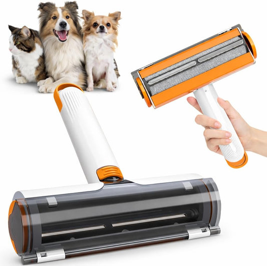 Pet Hair Remover for Furniture, Reusable Pet Hair Removal Tool, Self Cleaning Fur Remover for Couch, Carpet, Rugs, Bedding & Car Seats, Dog & Cat Hair Remover, Reusable lint Roller